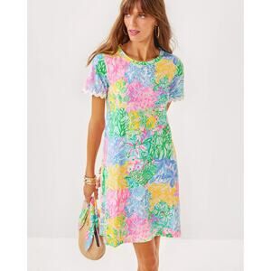 NWOT Lilly Pulitzer Cody Short Sleeve Dress | Pink Blue Yellow Floral | SZ XXS